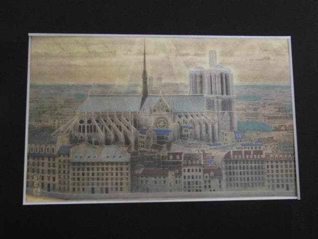 岩波昭彦、【大聖堂】、希少な額装用画集より、新品額装付