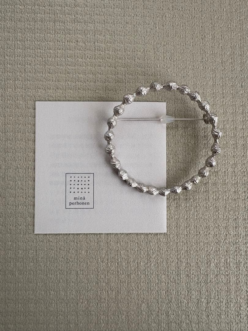 mina perhonen ミナペルホネン　タンバリン　ブローチ　シルバー