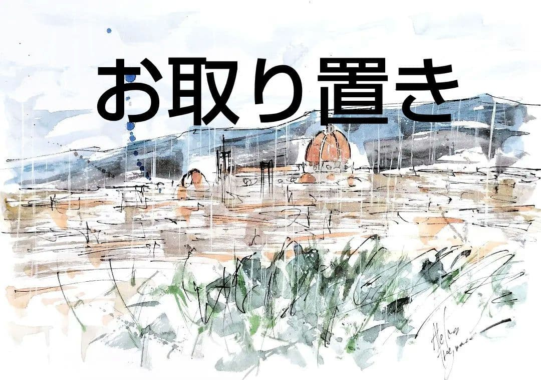 原画#3681 フィレンツェ　雨　イタリア　水彩画　風景画　ドローイング　アート