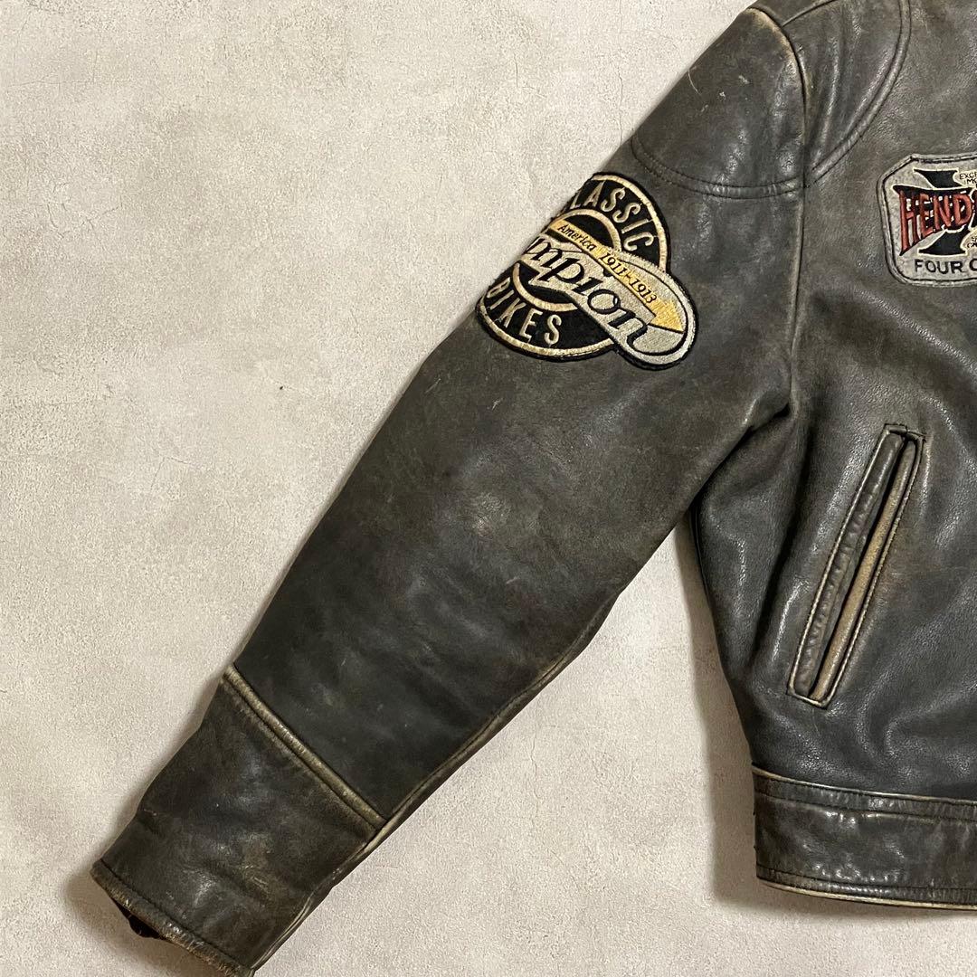 90's DOG FIGHT シングルライダースジャケット ヴィンテージ加工