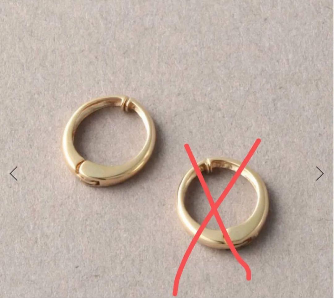 リラ　lilas ピアリング10金　ゴールド　片耳のみ