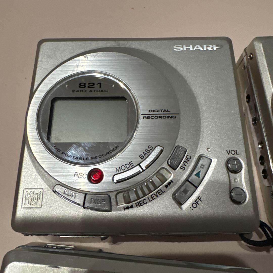 SHARP ポータブルレコーダ MD-MT821-S MT821-A まとめ6台