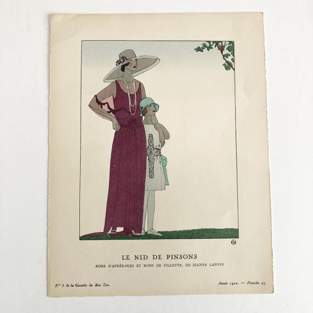 A.E.マルティ☆ファッションプレート『LE NID DE PINSONS』