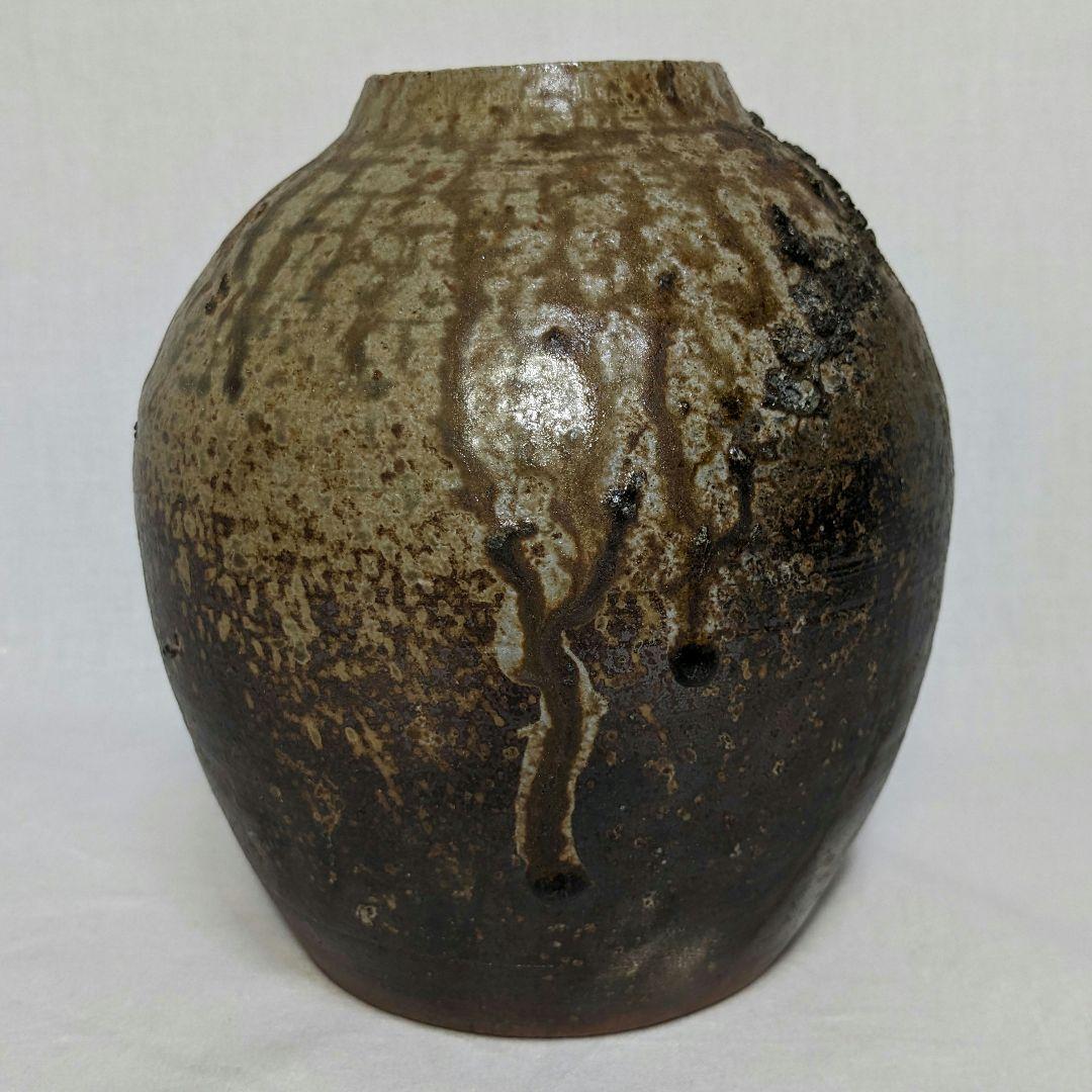 岡山県重要無形文化財 浦上善次 備前焼 壷花入 共箱 花瓶 壺 工芸品 花器