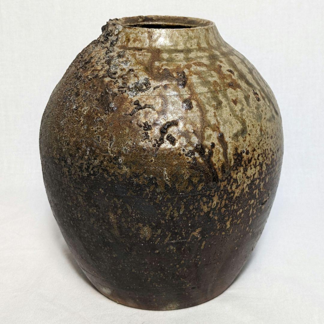 岡山県重要無形文化財 浦上善次 備前焼 壷花入 共箱 花瓶 壺 工芸品 花器