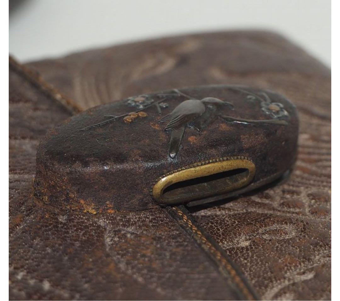 送料無料　上品　喫煙具　純銀製煙管　瑪瑙緒締玉　象嵌金具