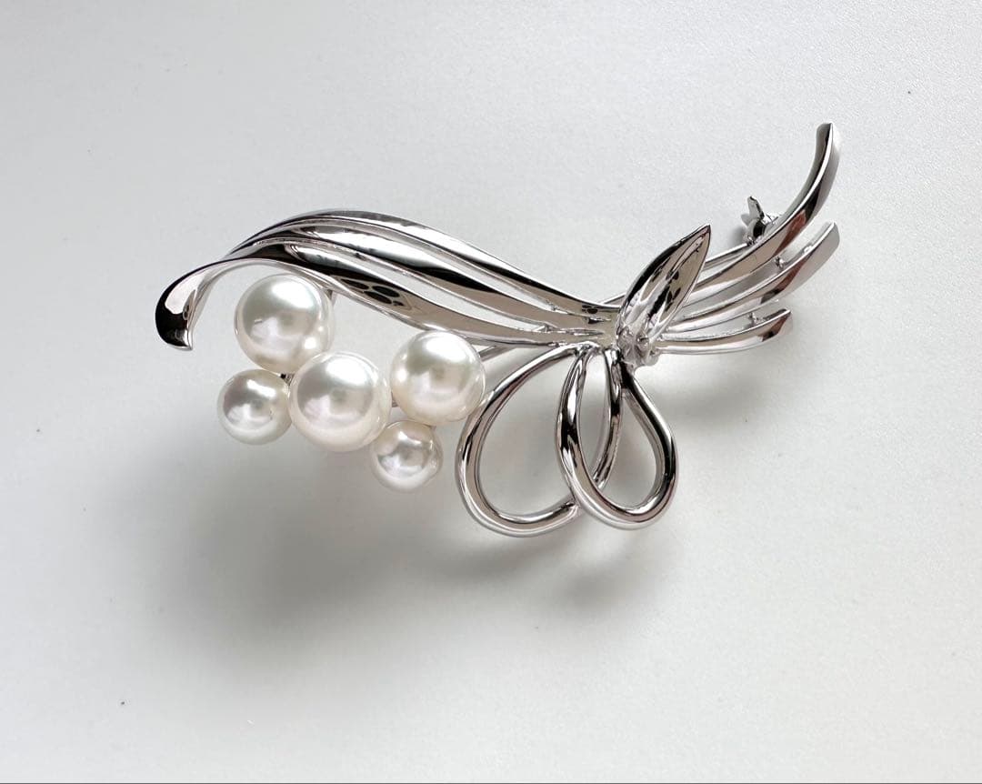 MIKIMOTO アコヤ真珠ブローチ SV