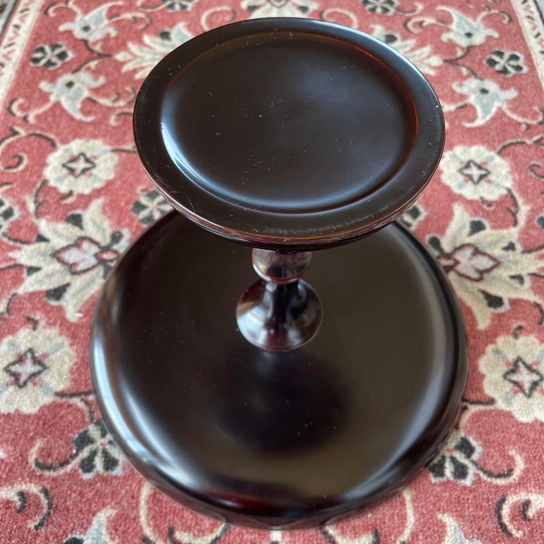 漆器　高台皿　蒔絵　金彩　木箱付き