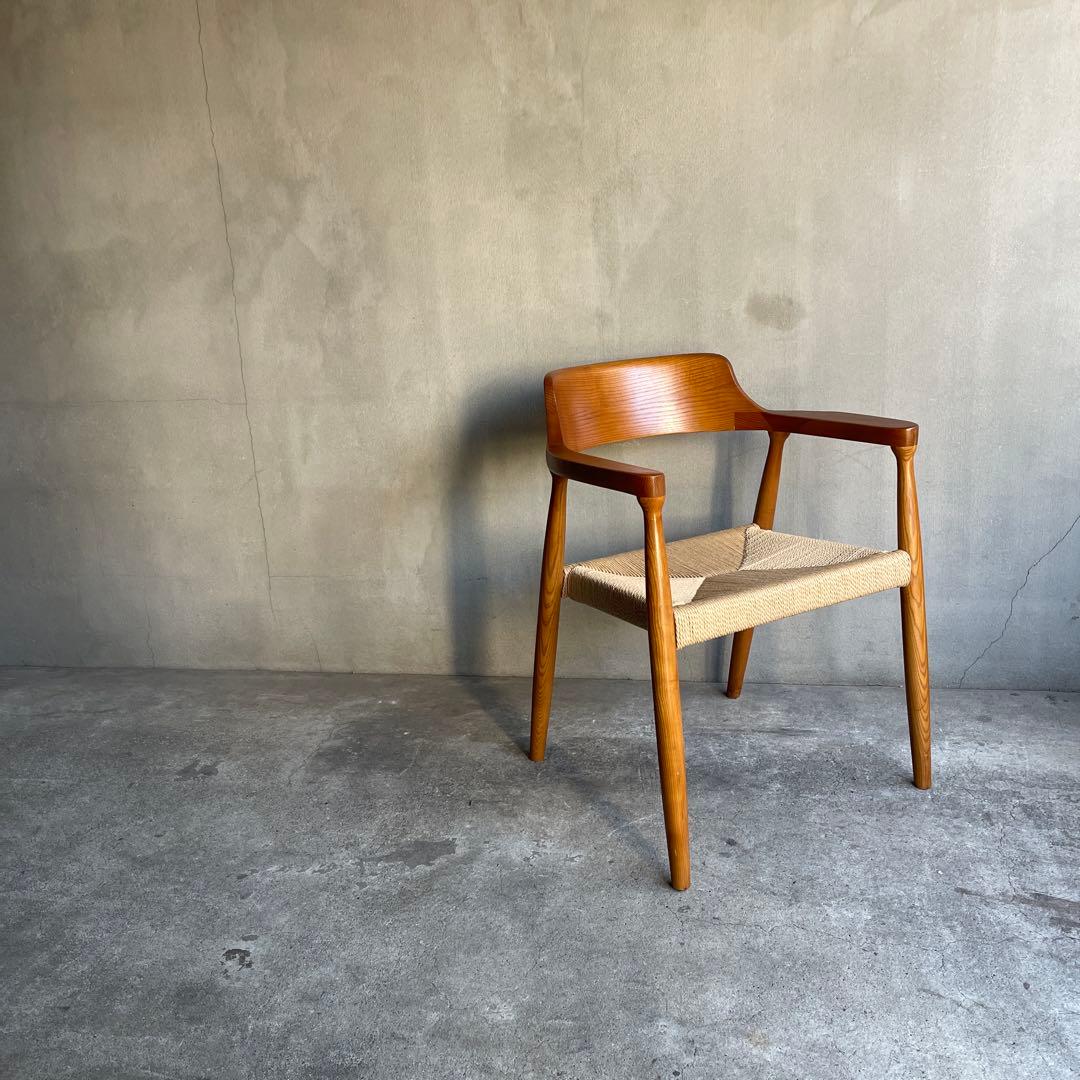 ペーパーコード　ダイニングアームチェア　天然木無垢材