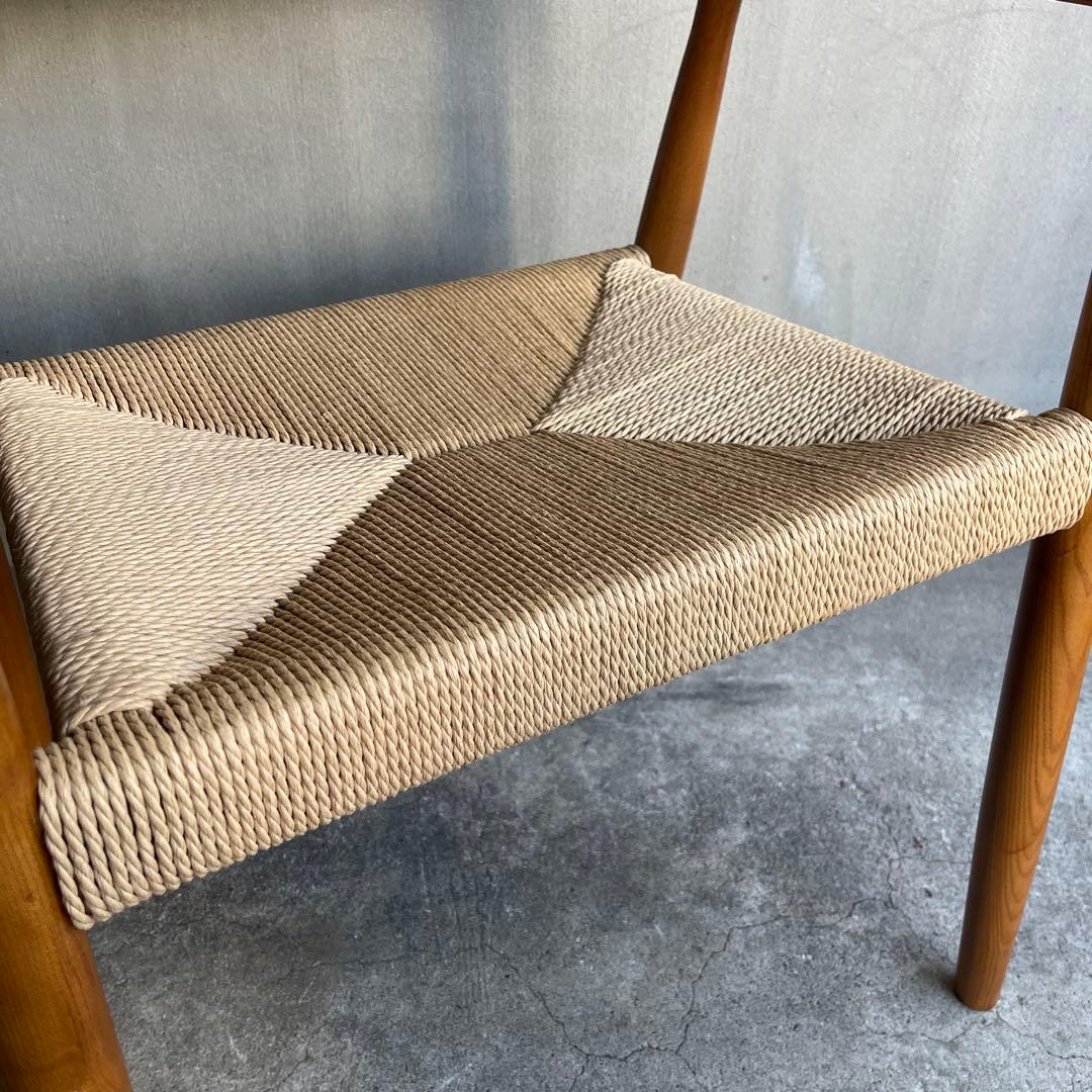 ペーパーコード　ダイニングアームチェア　天然木無垢材