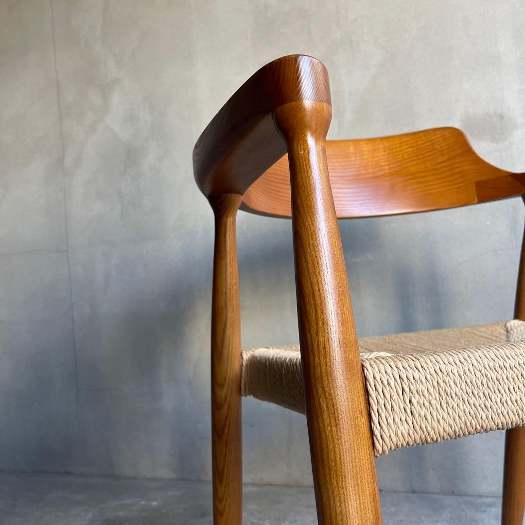 ペーパーコード　ダイニングアームチェア　天然木無垢材