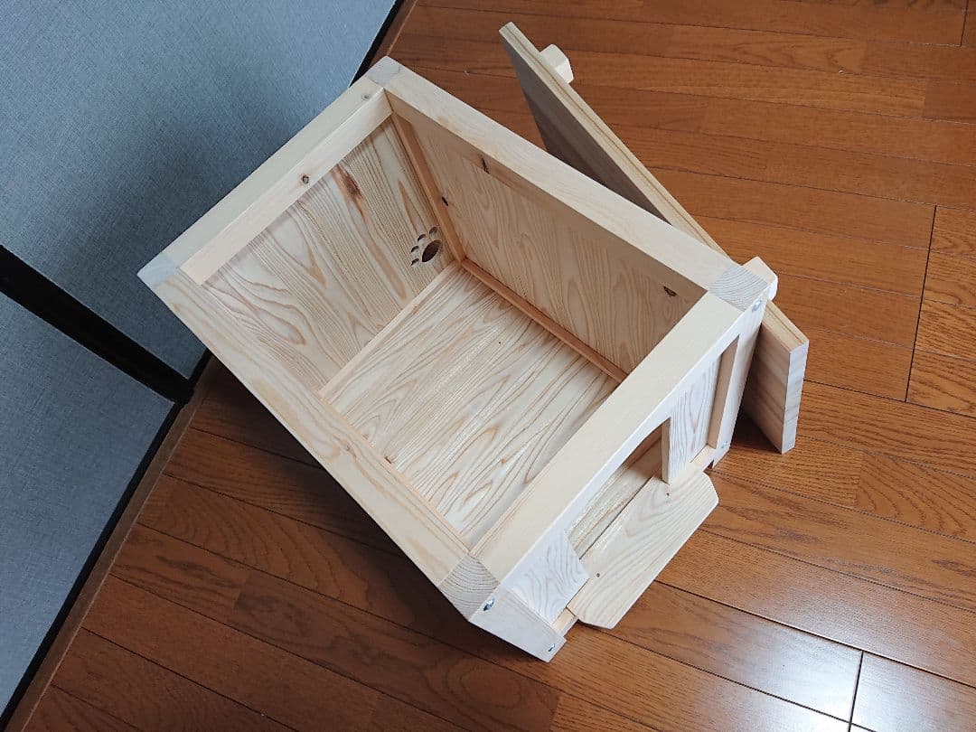 ⑯♥サイドテーブル★キャットハウス★小屋★無垢★ネコ★手作り猫ハウス