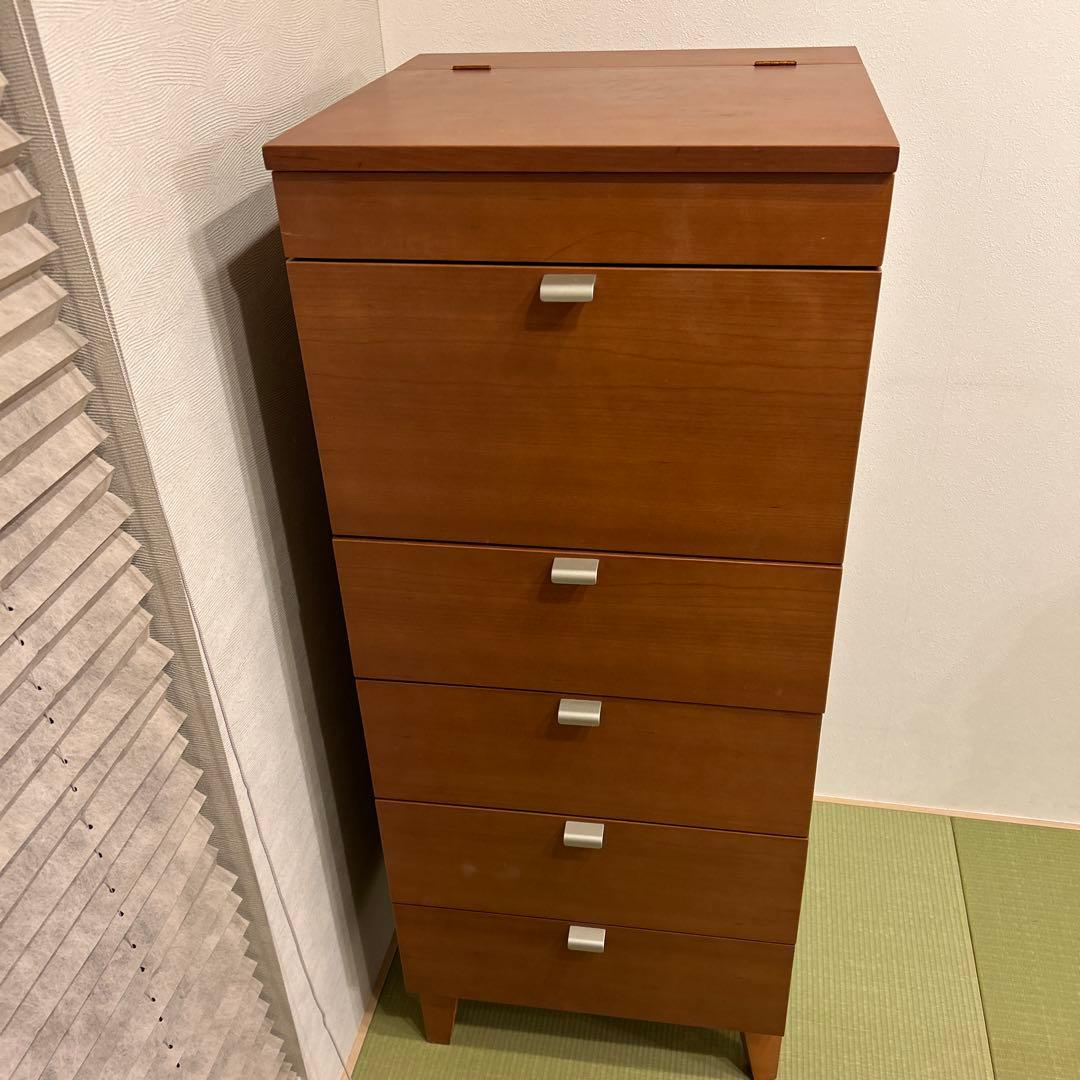 廃盤品 unico ウニコ NOI ノイシリーズ ドレッサー ミラー付き 5段