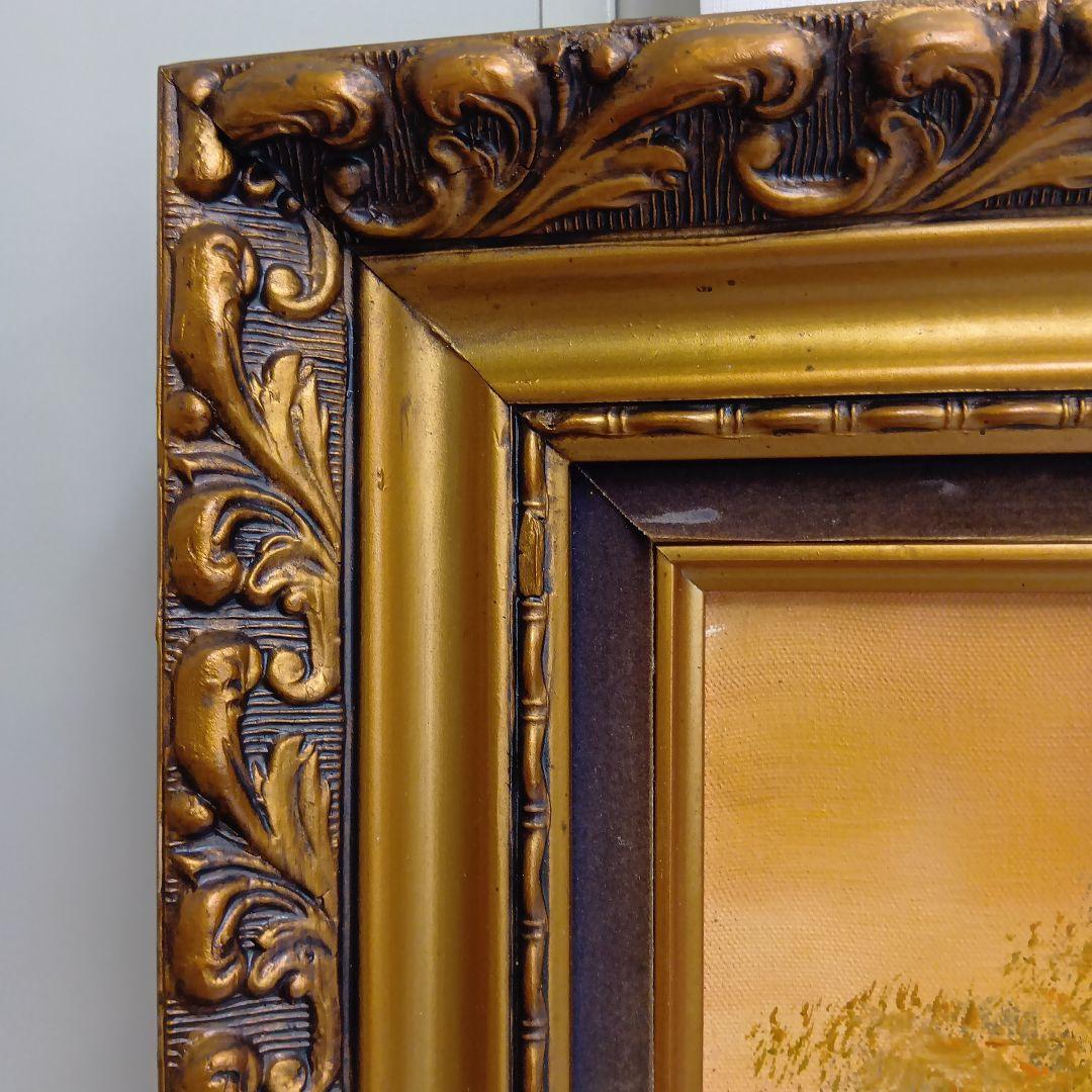 風景画 秋の色合い 装飾フレーム付き