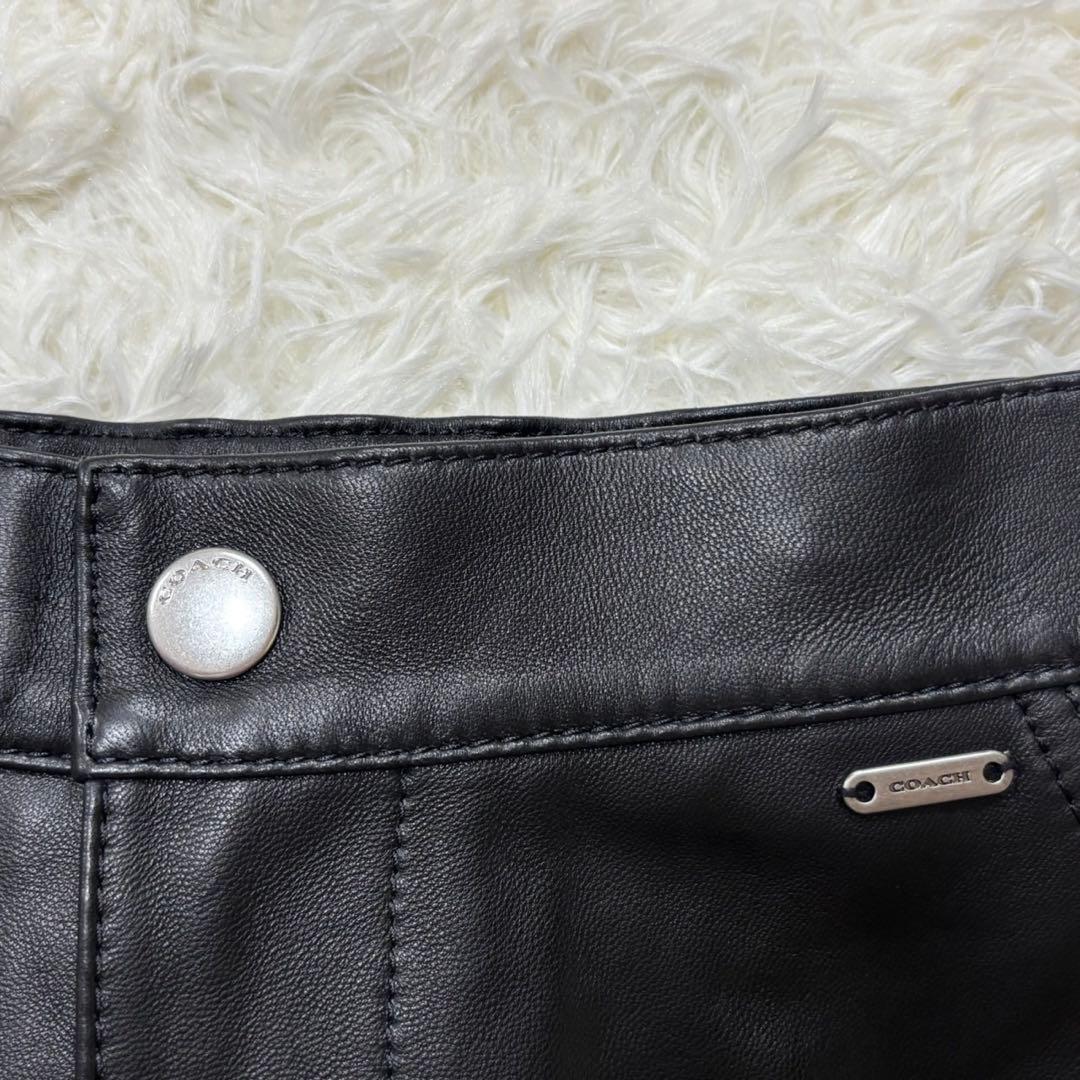 【新品未使用】羊革 本革 COACH コーチ レザースカート