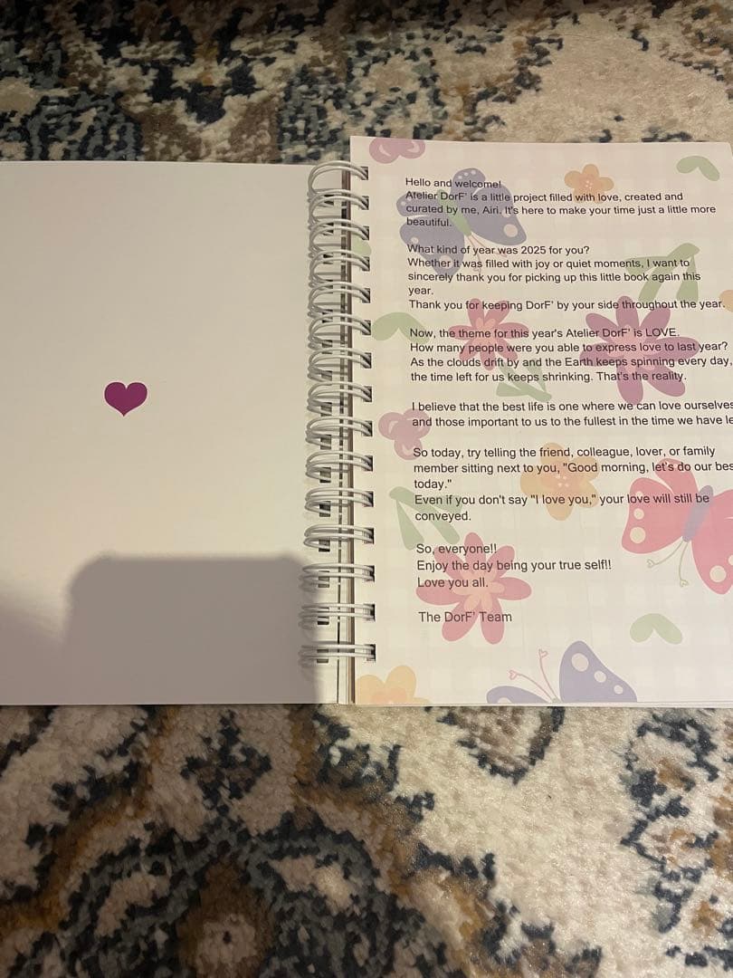 AtelierDorF 2026スケジュール帳　アトリエドルフ　手帳