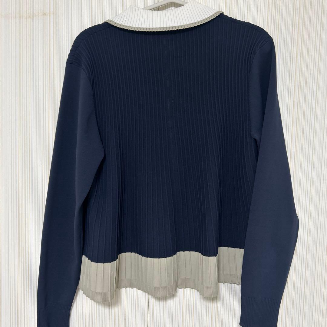 FRED PERRY 長袖ポロシャツ ネイビー/ホワイト