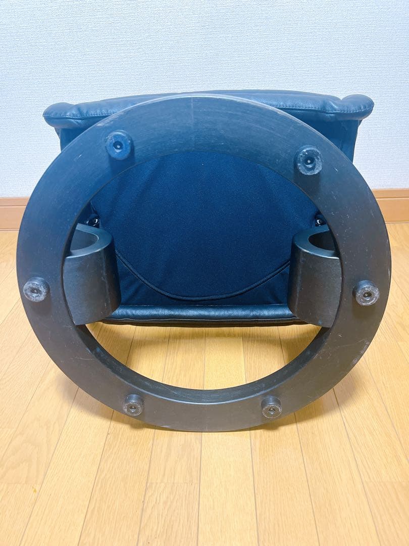 美品 EKORNES オットマン レザー スツール 黒