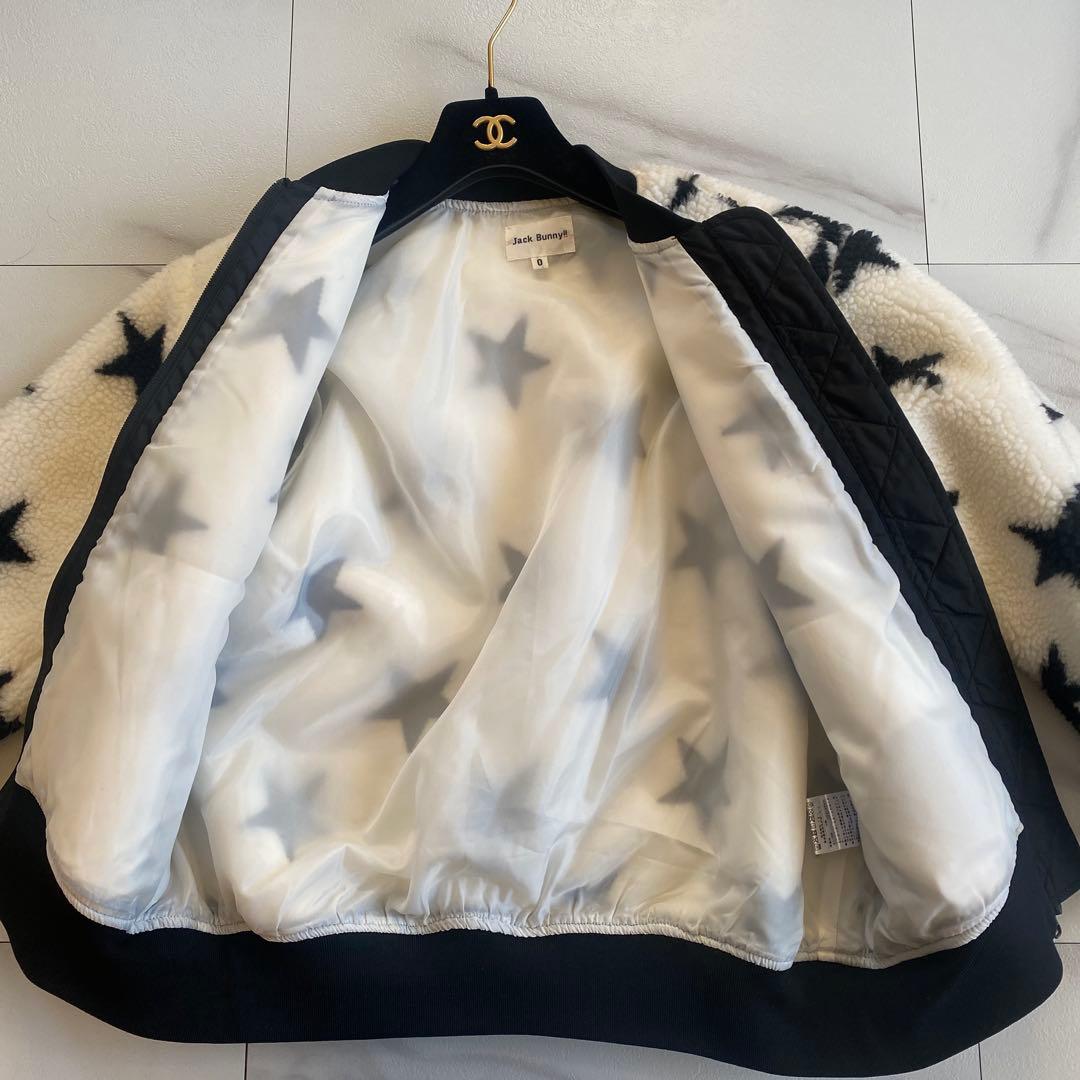 希少 美品 Jack Bunny!! ジャックバニー 星柄 ボア ジャケット