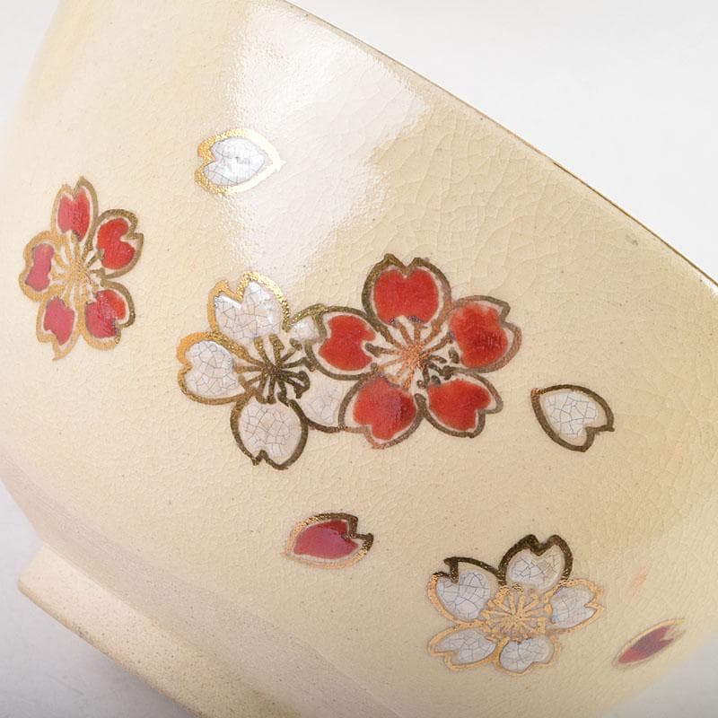 茶道具　京焼　野々村仁清　色絵桜文　数茶碗　八客　M　R9336