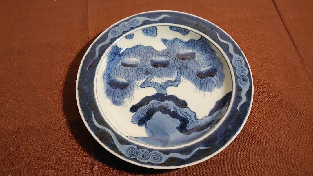 古九谷　古伊万里　染付　古染付　果実文　アンティーク伊万里　江戸期　１客