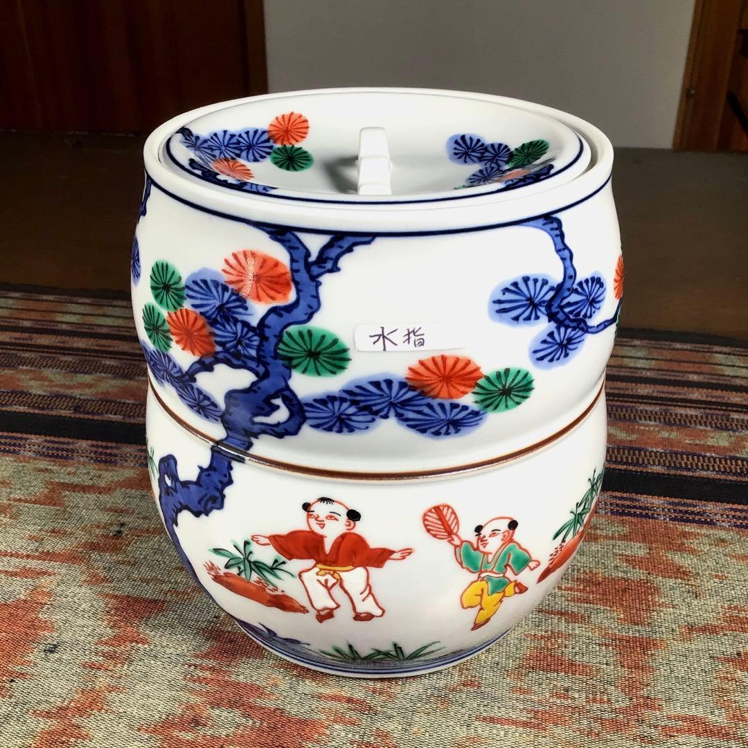 『冬うー特価』　京焼　平安 橋本龍岳　唐子　水差し