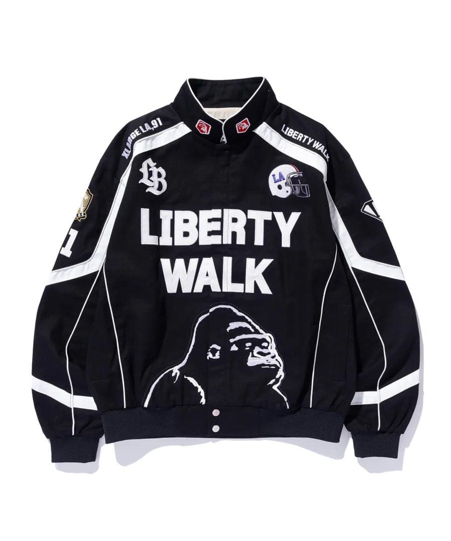 LIBERTY WALK×XLARGE レーシングジャケット ブラック