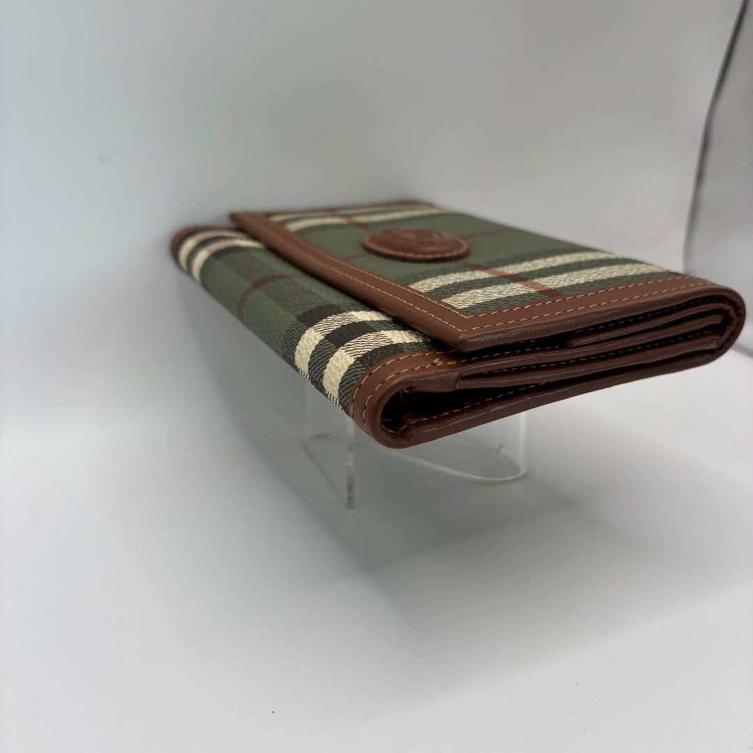 美品/希少品　BURBERRYS 二つ折り財布　チェック　グリーン　ブラウン