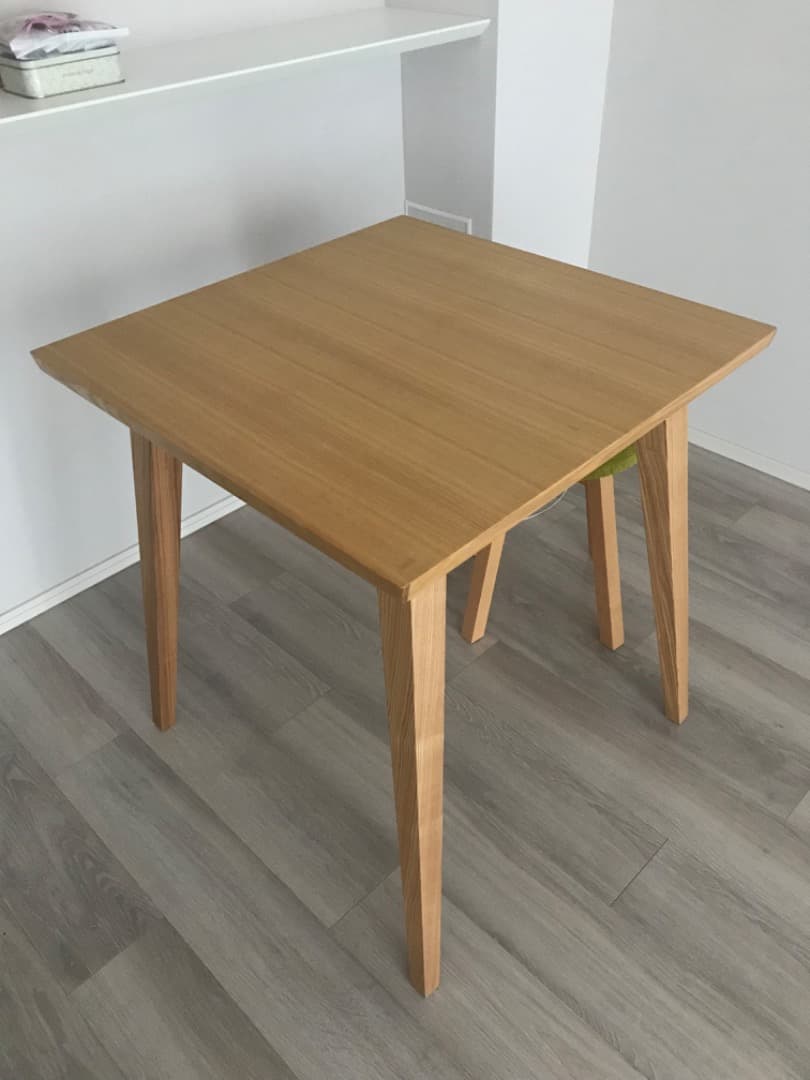 最終値下★木製ダイニングテーブル正方形★コンパクト★1〜2人用65×65北欧風