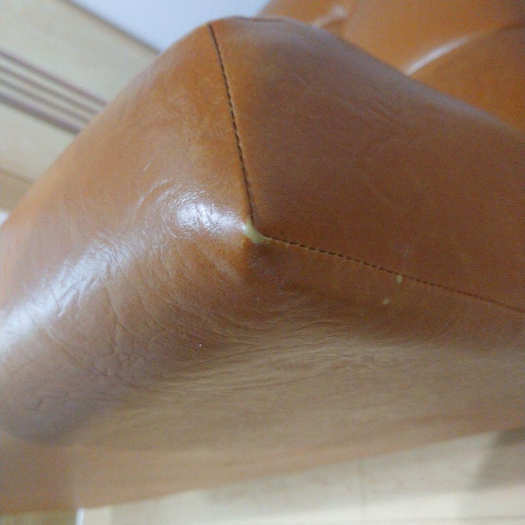 【最終値下げ】Megan ブラウン 合成皮革 2人掛けソファー