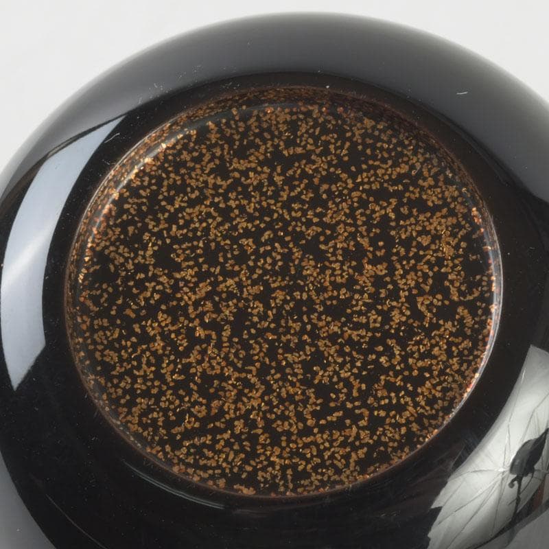 茶道具　黒漆　内金梨子地　棗　時代箱付　V　9665