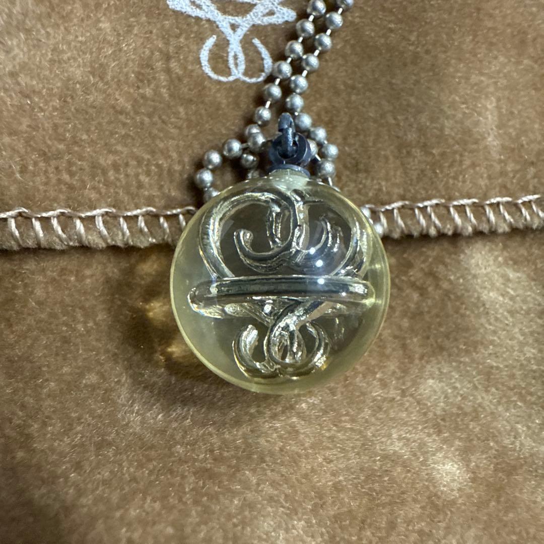 藤井フミヤ　クリアボールFFマークデザイン ペンダント　シルバー