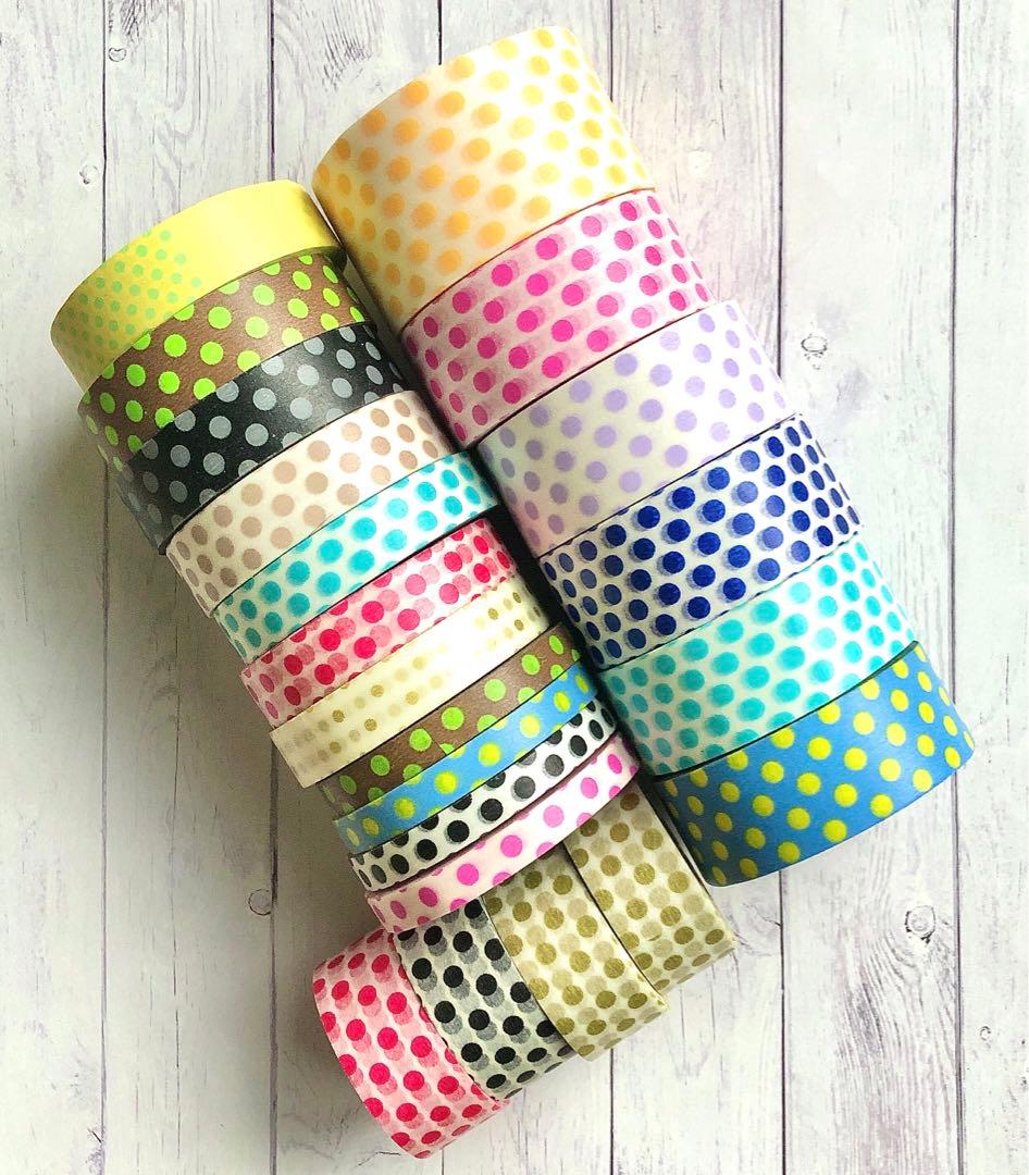 mtマスキングテープ ドット21巻セット　廃盤　レア　ガチャマステ　カモ井　水玉