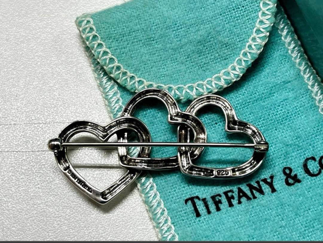 TIFFANY&Co./ティファニー シルバー925 トリプルハート ブローチ