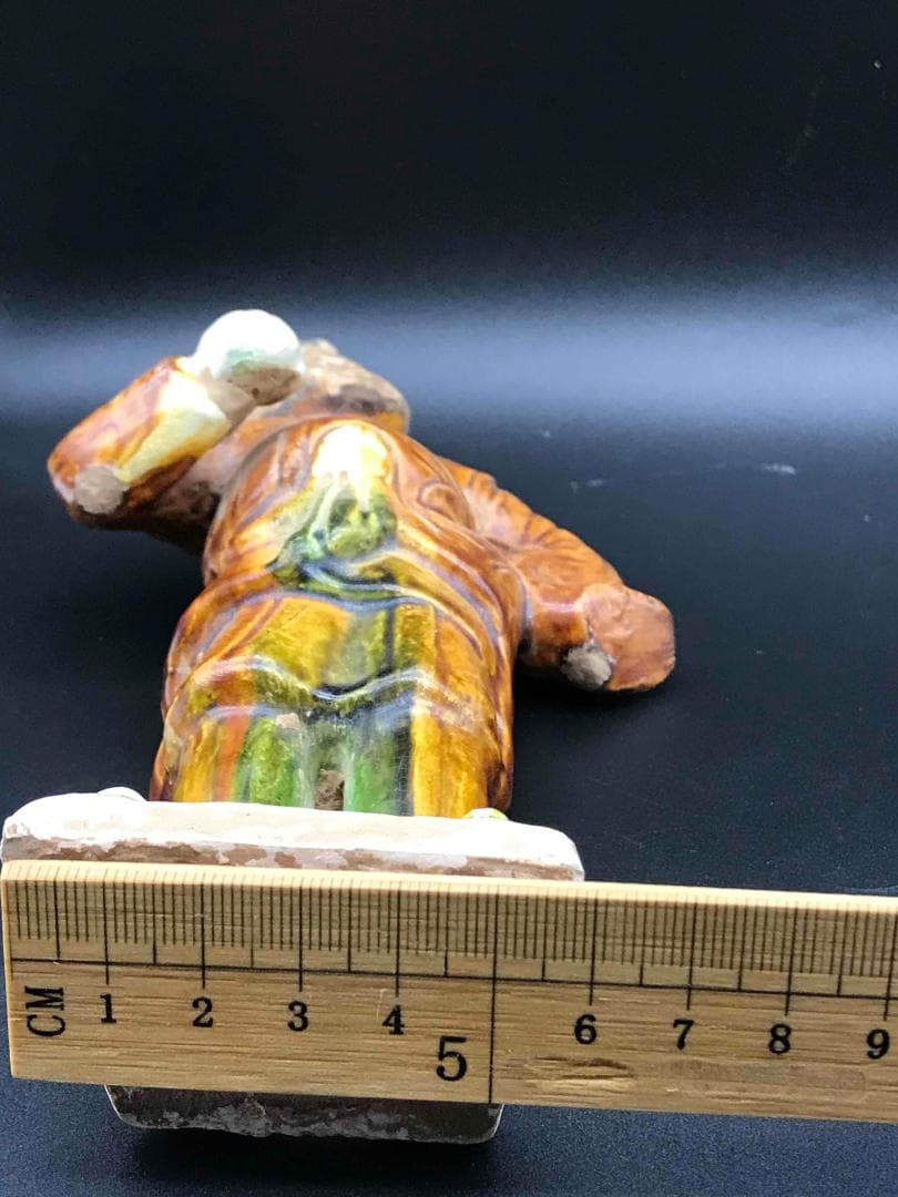 中国古玩　唐時代　唐三彩胡人像　三彩俑　旧家コレクション　蔵出し(A-8)