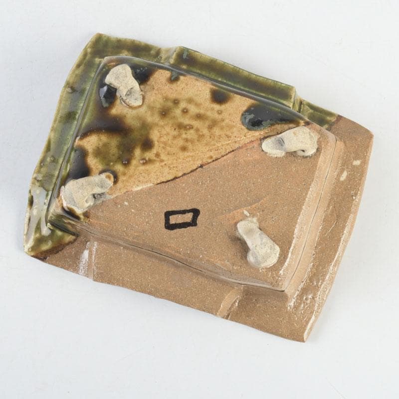 北大路魯山人作　織部焼　角向付　共箱　M　9721