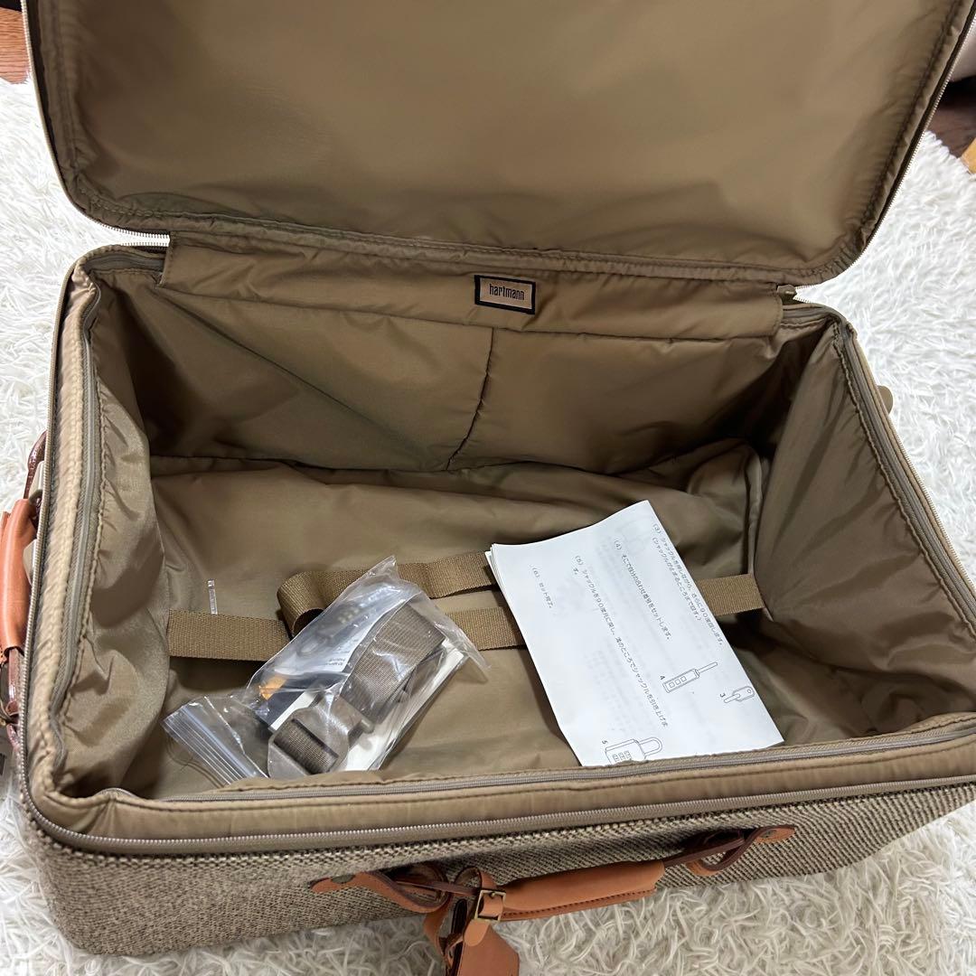 タグ付き✨ hartmann ツイード×レザー トラベルキャリーケース トロリー