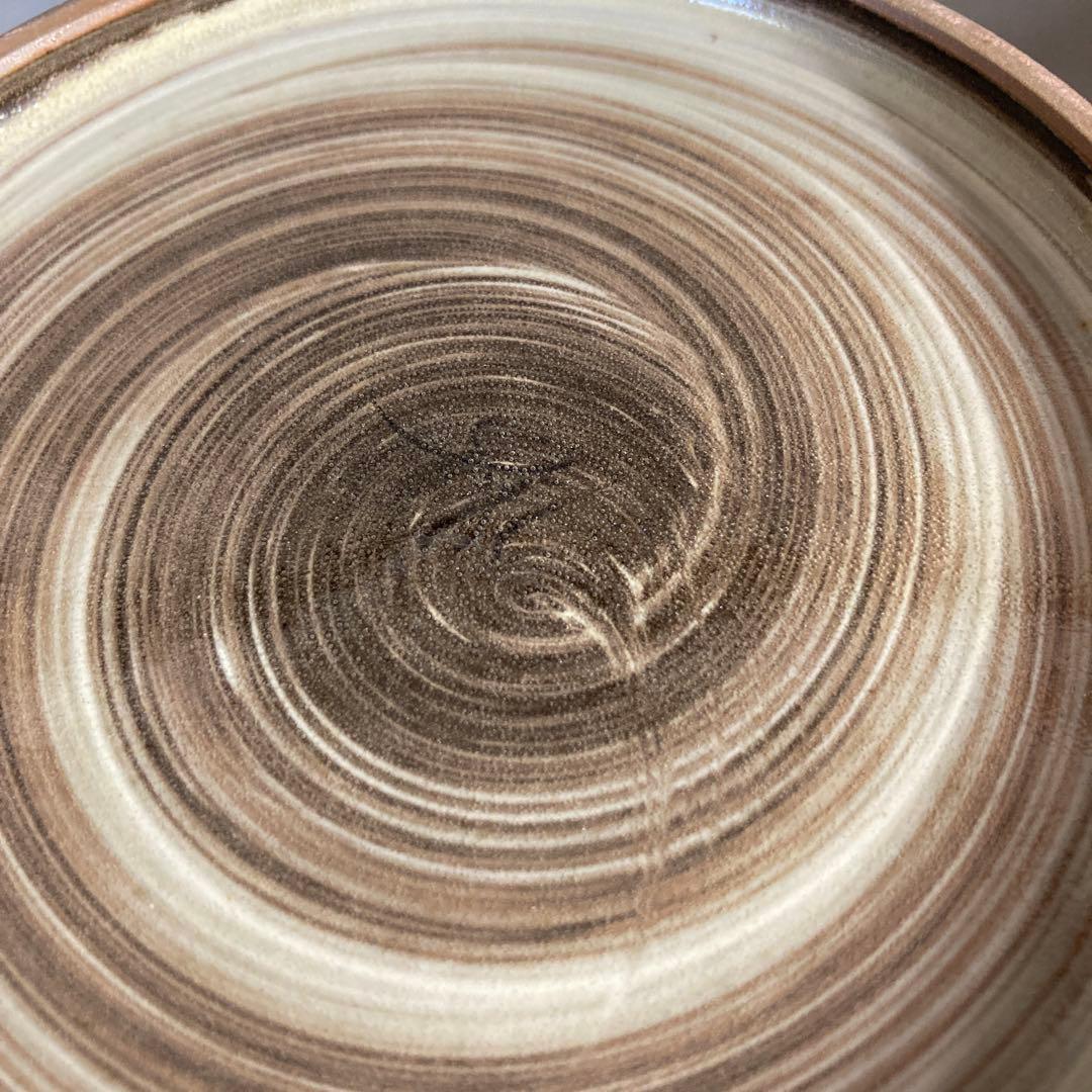 【横石臥牛】現川焼の伝統　重要無形文化財　十三代横石臥牛作　刷毛目白鷺　水指