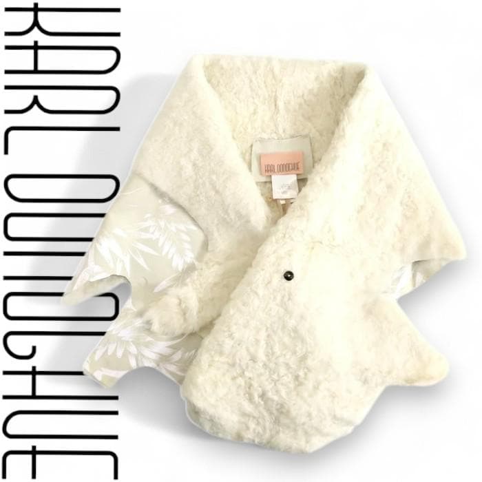 カールドノヒュー 英国製 羊革 ムートンファー マフラー シュラッグ 定7.5万