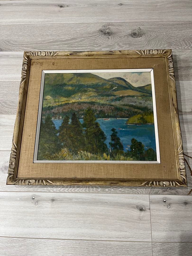 風景画 木製フレーム付き