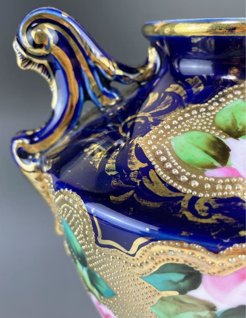 【専用】オールドニッポン ３１㎝ アールヌーボー 薔薇紋花瓶 フラワーベース