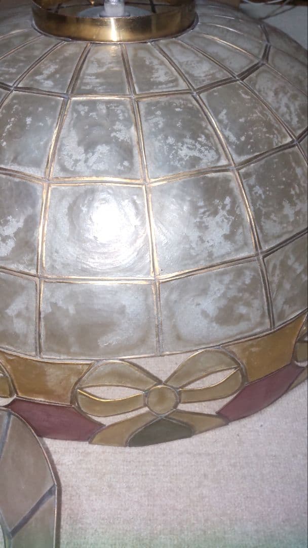 ペンダントライト 照明 昭和レトロ シェードライト シェルステンドグラス 貝殻