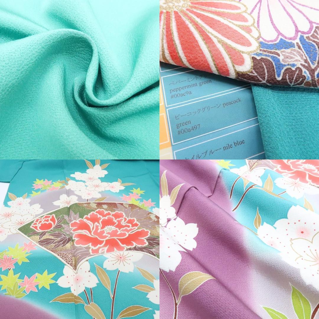 専用Y2882◇正絹 手縫い仕立て 桜 成人式 振袖 着物