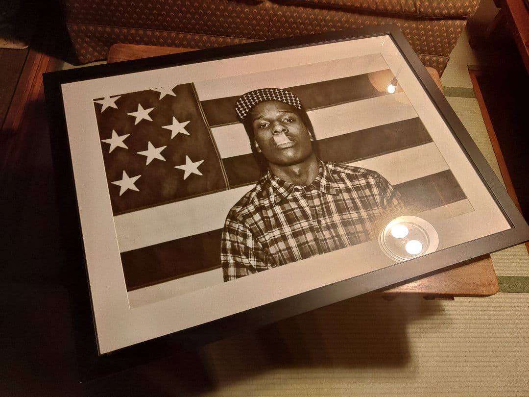 激レア　ASAP ROCKY エイサップロッキー UK 大型　アートフレーム