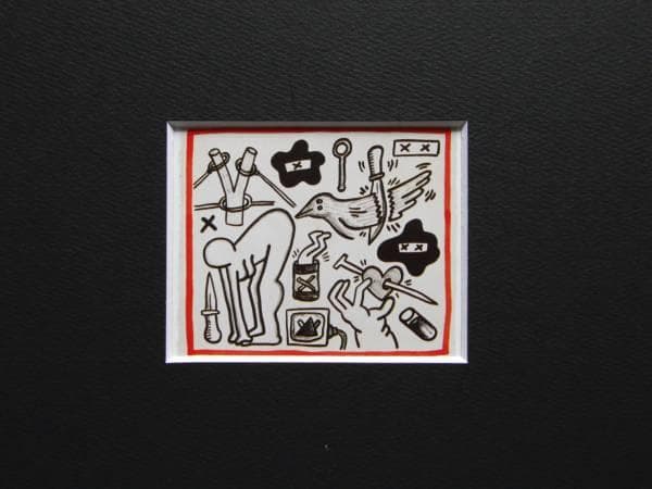 Keith Haring、No.152、希少画集画、新品額装付、状態良好