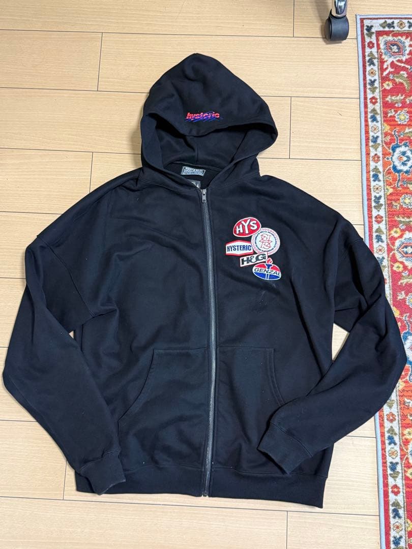 〈入手困難‼️〉HYSTERIC GLAMOUR×genzaiフルジップパーカー黒