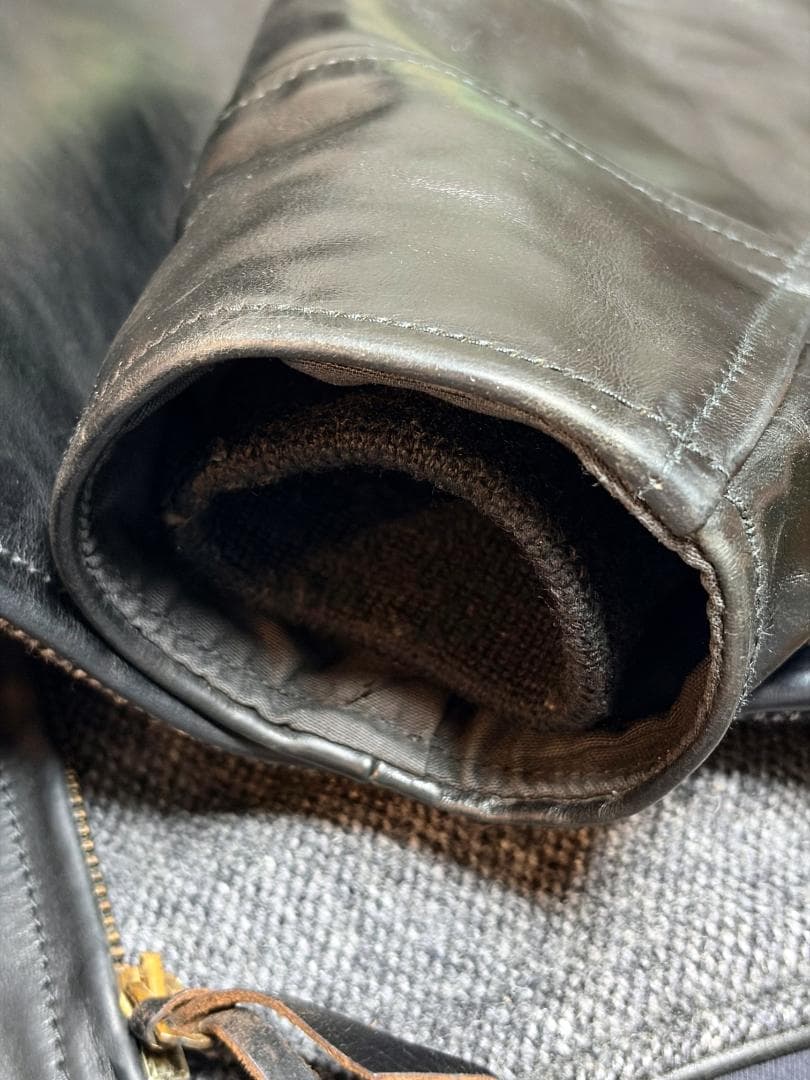 【美品／J.Lサイン入】エアロレザー ハーフベルト 38 自立 ホースハイド