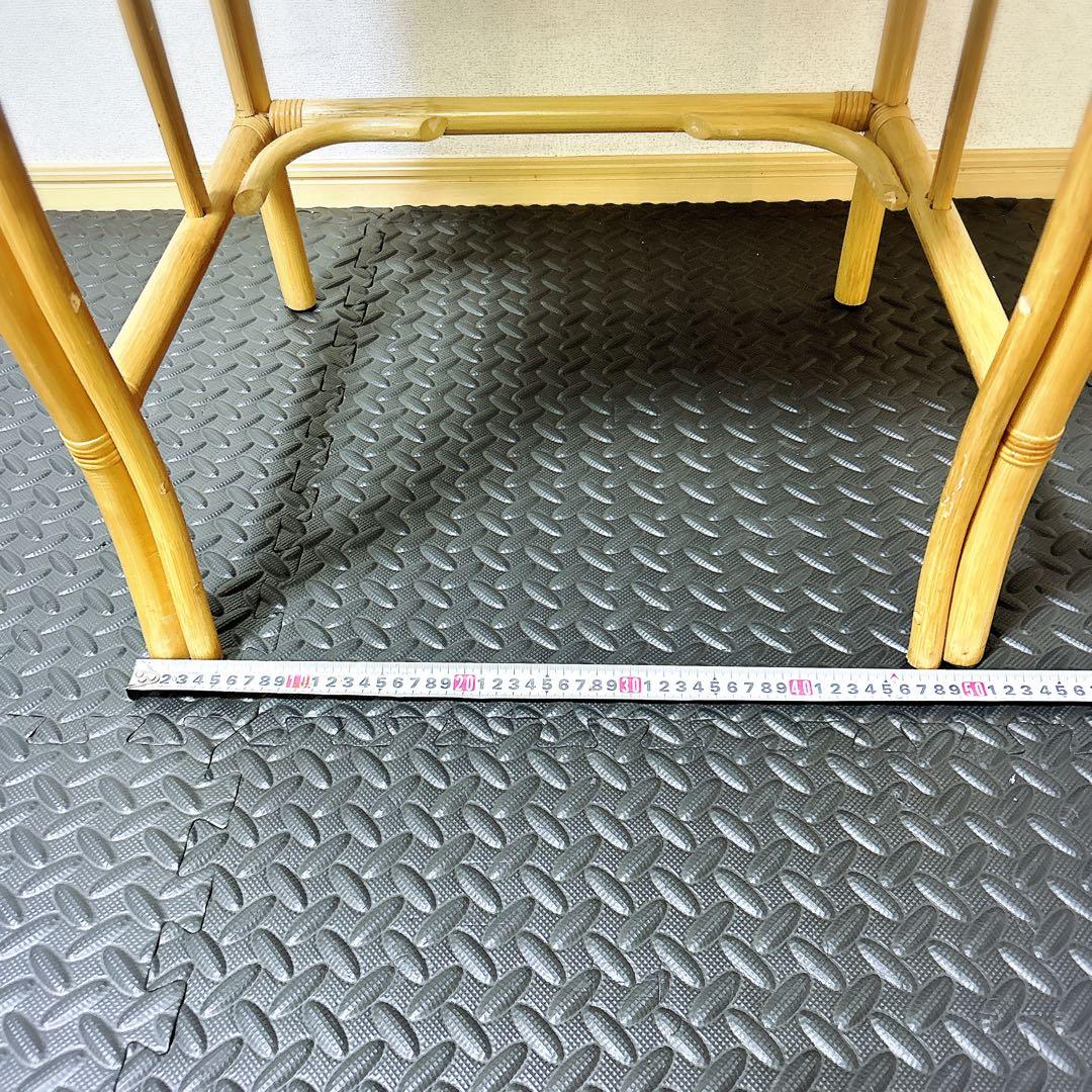 【良品】レトロ　ヴィンテージ　ラタンドレッサー　スツール　鏡台　化粧台　家具