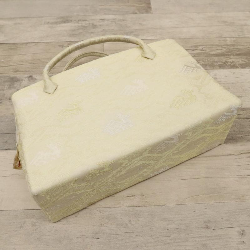 《和装バッグ◆利休バッグ□名物裂■有栖川文様＊ゴールド　紗♪Z7-18》