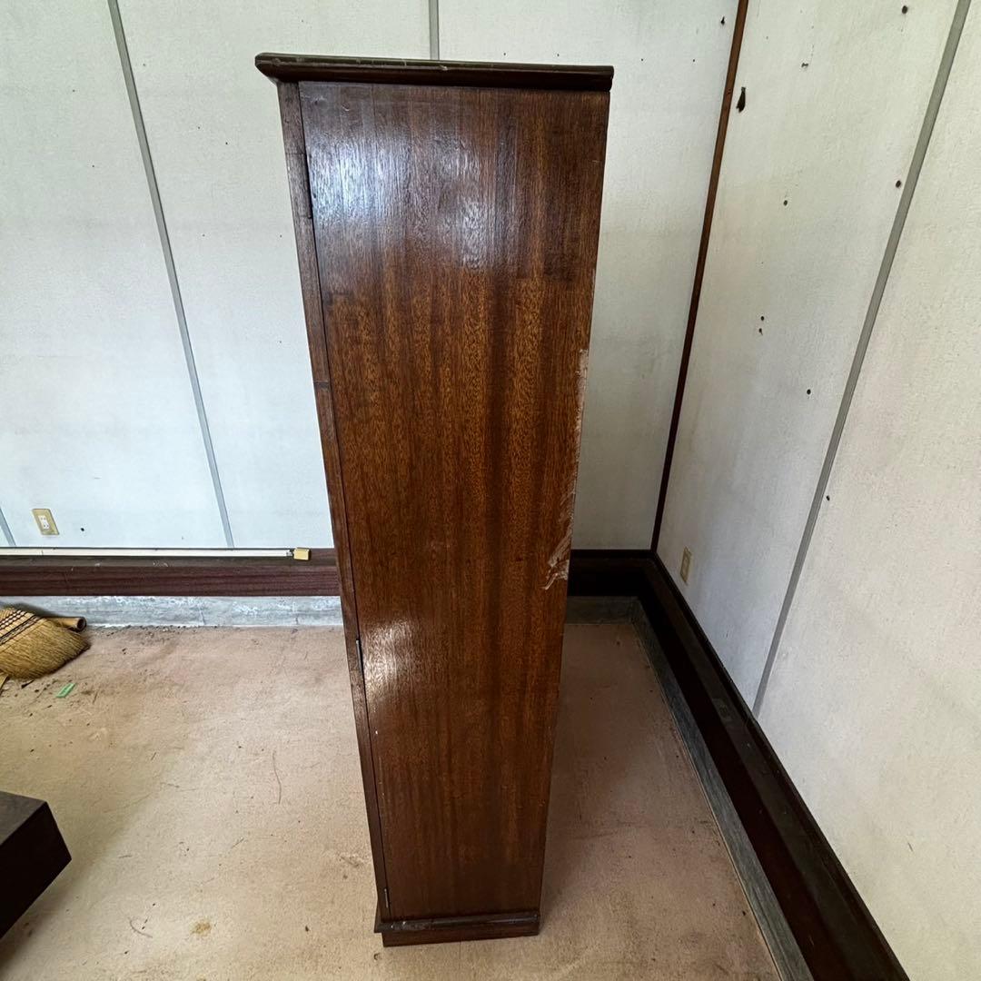 アンティーク家具 ガラス戸棚 キャビネット 本棚 ヴィンテージ家具 昭和レトロ